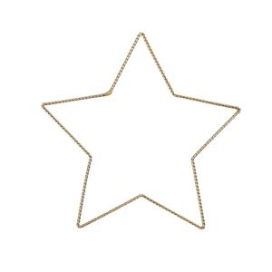 Déco murale étoile fil laiton torsadé métal doré vieilli 0.…