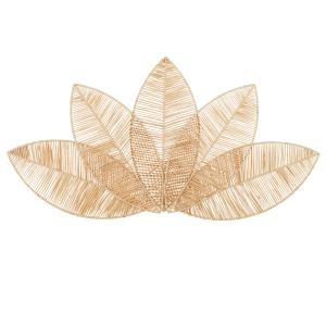 Déco murale feuilles en raphia 145x75