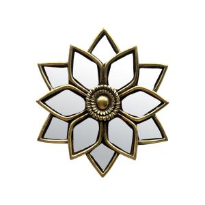 Déco murale fleur miroir 11,5x12cm