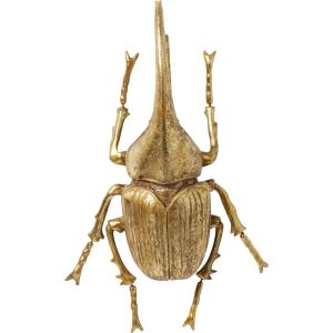 Déco murale insecte scarabée Hercule en polyrésine dorée H4…
