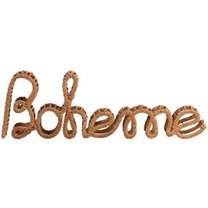 Déco murale mot marron 50x17