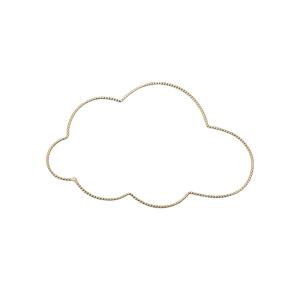 Déco murale nuage fil laiton torsadé métal doré vieilli 0.3…