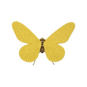 Déco murale papillon jaune 18.4x12.5x6cm