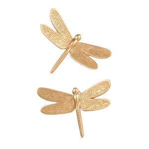 Déco murales libellules dorées (x2)