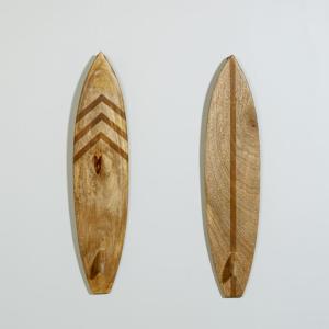 Déco murales planches de surf en bois de manguier (x2)