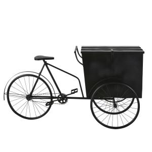 Déco vélo industriel avec malle en métal et fer recyclé noi…