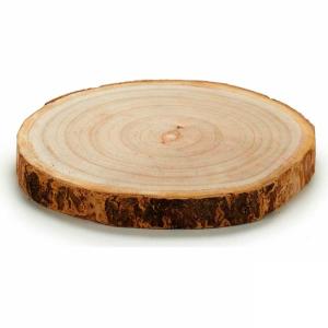Décoration de table rondelle de bois naturel 20.5x20.5x2cm