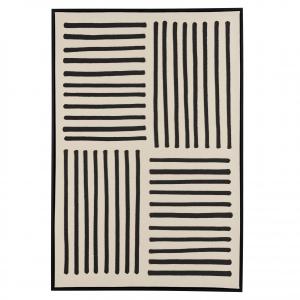 Décoration murale A - 83x123cm lignes abstraites, cadre noi…