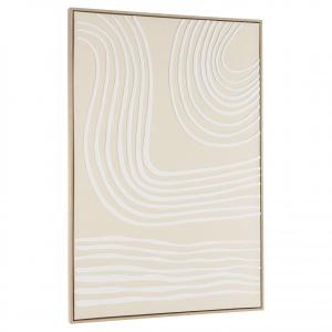 Décoration murale C - 83x123cm lignes abstraites, cadre nat…