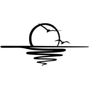 Décoration murale coucher du soleil v04 métal noir 120x58 c…