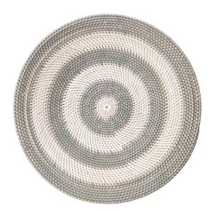 Décoration murale  en rotin  gris et blanc 50 cm