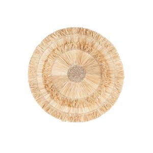 Décoration murale en sisal naturel 85x5x85 cm