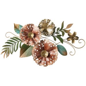 Décoration murale fleur 50 cm multicolore