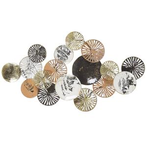 Décoration murale métal 50 cm argenté