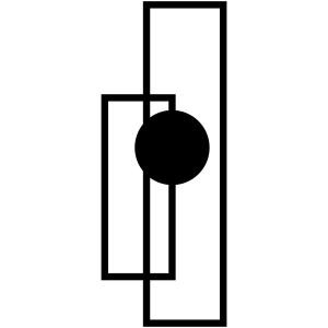 Décoration murale sérénité géométrique v01 métal noir 27x70…