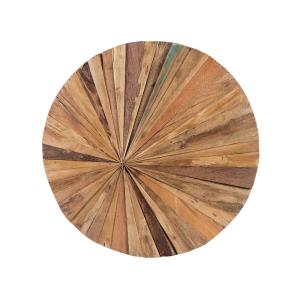 Décoration murale teck 60 cm marron