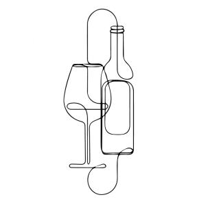 Décoration murale thème de vin en métal noir 37x96 cm