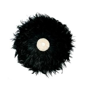 Décoration suspendue Plume Noir 60x60x1cm