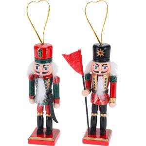 Décorations sapin de Noël en bois soldats casse-noisette -…