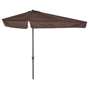 Demi parasol - parasol de balcon chocolat