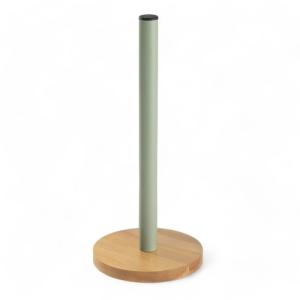 Dérouleur essuie-tout en bois et métal  15x34cm Vert
