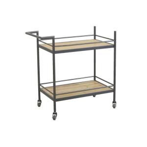 Desserte à roulettes en bois et métal