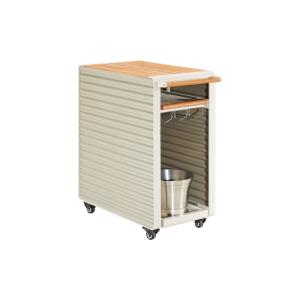 Desserte de jardin beige L76.5 cm x P40 x H88 cm