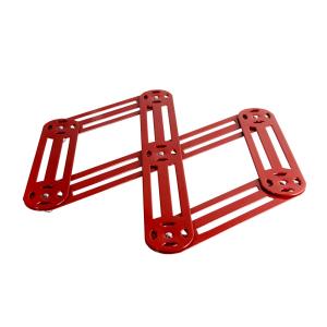 Dessous de plat étirable en inox  19x35 cm rouge en acier i…