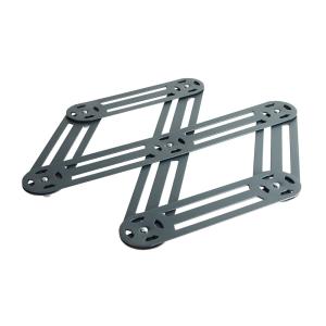 Dessous de plat étirable en inox anthracite 19x35 cm gris e…