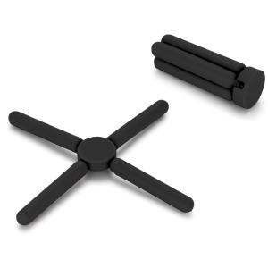 Dessous de plat pliant compact  21x21 cm Noir