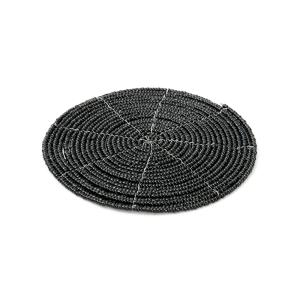 Dessous de verre Perles Noir 10x10x1cm