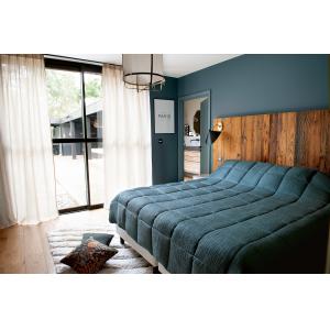 Dessus de lit bleu marine 240x260cm