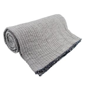 Dessus de lit matelassé coton lavé 230 x 250 cm abysse