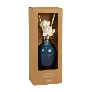 Diffuseur en céramique bleue ornements fleurs 100 ML