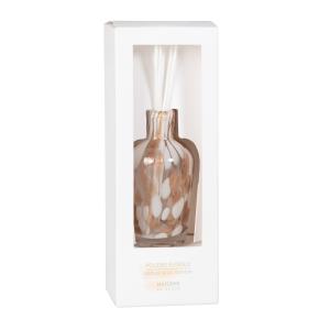 Diffuseur en verre tacheté blanc et doré parfum poudre flor…