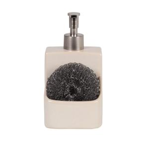 Distributeur de savon en grès beige