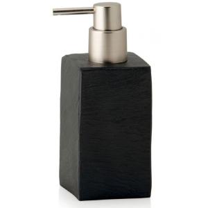 Distributeur de savon en polyrésine noire effet ardoise