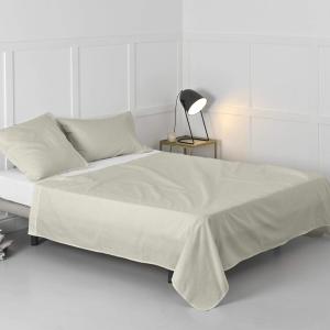 Drap 100% Coton Beige 210x270 cm