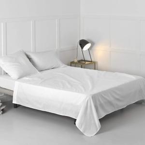 Drap 100% Coton Blanc 160x270 cm