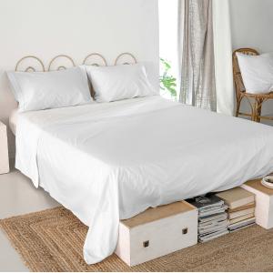 Drap 100% Coton Blanc 210x270 cm