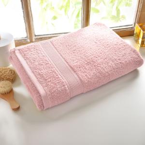 Drap de bain 100x150 rose poudré en coton