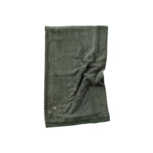 Drap de bain coton bouclette brodé jacquard vert 70 x 120 c…