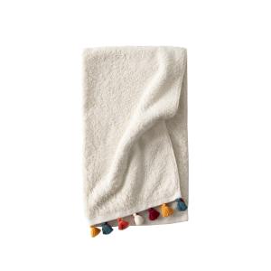 Drap de bain coton bouclette uni beige 70 x 120 cm