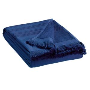 Drap de bain en Coton bleu 90x180 cm