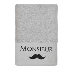 Drap de bain en coton Gris Cendré 70x140 cm