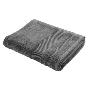 Drap de bain en éponge unie anthracite 90 x 150 cm