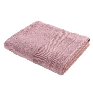 Drap de bain en éponge unie bois de rose 90 x 150 cm