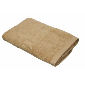 Drap de bain éponge en coton beige 100x150 cm