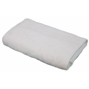 Drap de bain éponge en coton blanc 100x150 cm