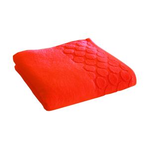 Drap de bain orange corail 100x150 en coton